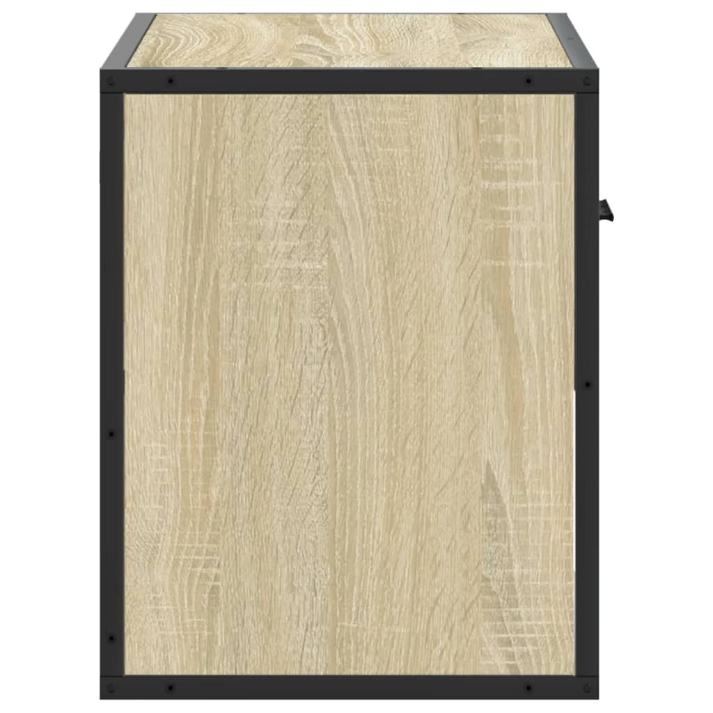 Meuble TV chêne sonoma 60x31x39,5 cm bois d'ingénierie et métal - XIOS