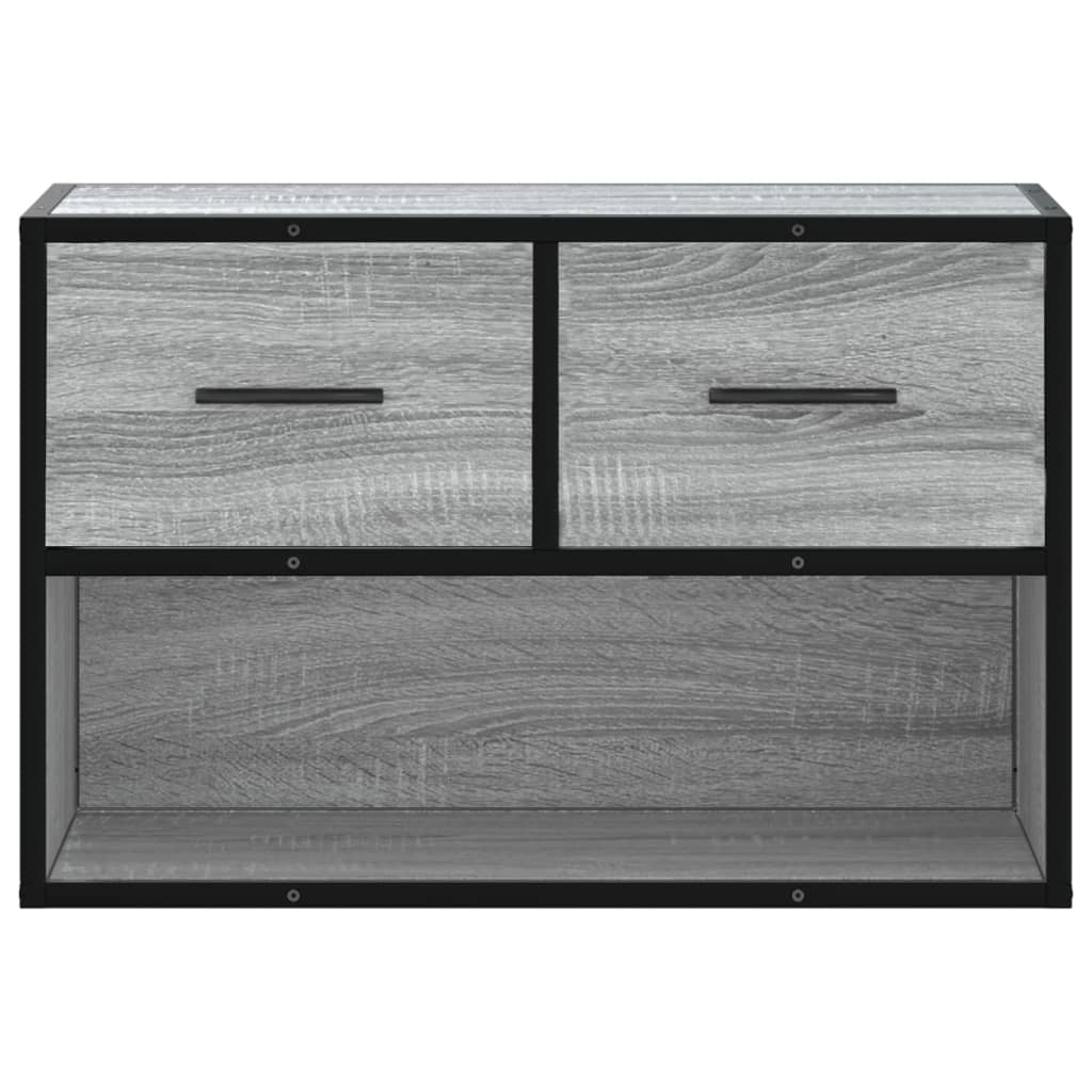 Meuble TV sonoma gris 60x31x39,5 cm bois d'ingénierie et métal - XIOS