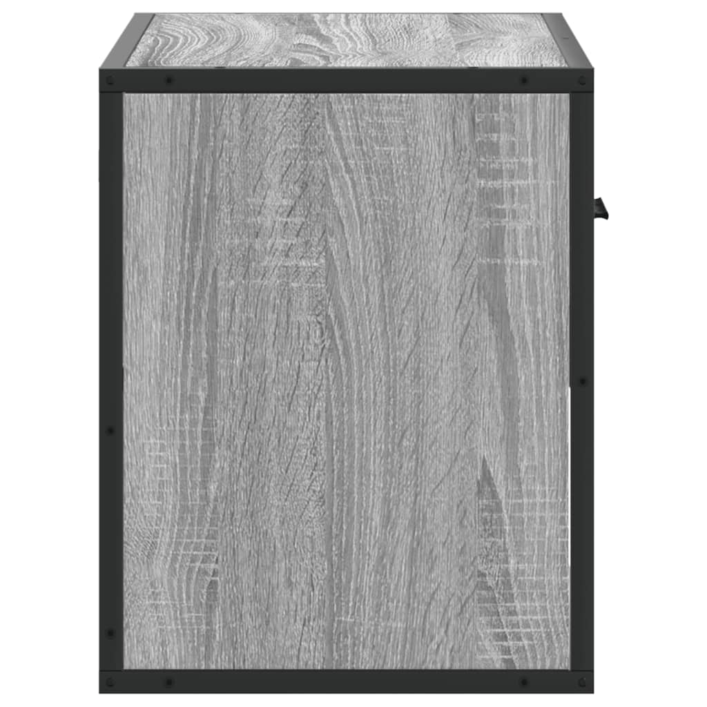 Meuble TV sonoma gris 60x31x39,5 cm bois d'ingénierie et métal - XIOS