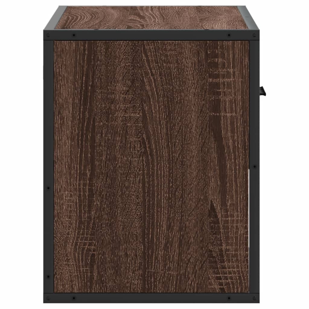 Meuble TV chêne brun 60x31x39,5 cm bois d'ingénierie et métal - XIOS