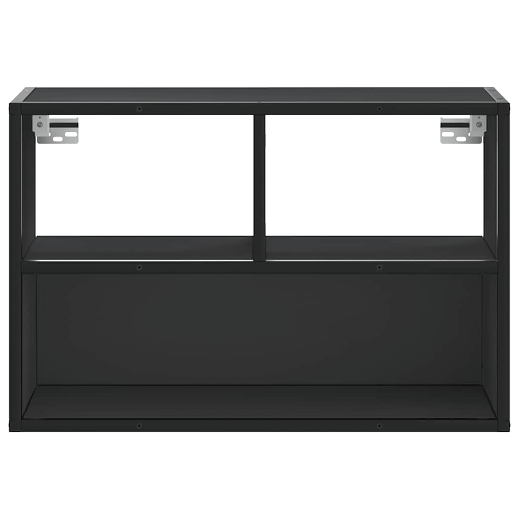 Meuble TV noir 60x31x39,5 cm bois d'ingénierie et métal - XIOS