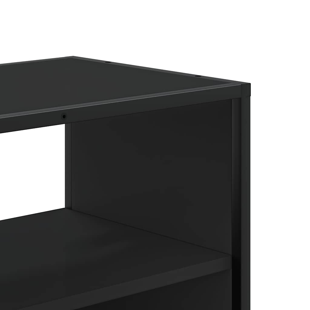 Meuble TV noir 60x31x39,5 cm bois d'ingénierie et métal - XIOS