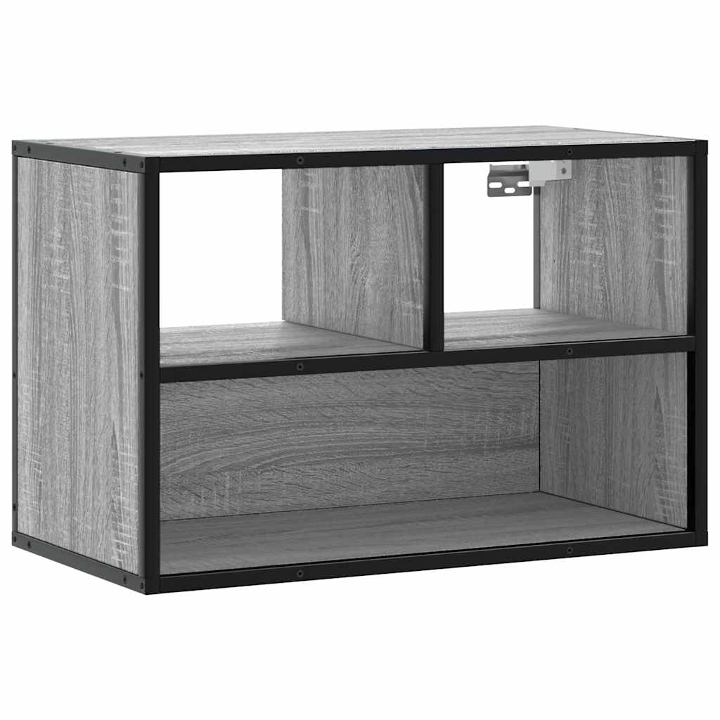 Meuble TV sonoma gris 60x31x39,5 cm bois d'ingénierie et métal - XIOS