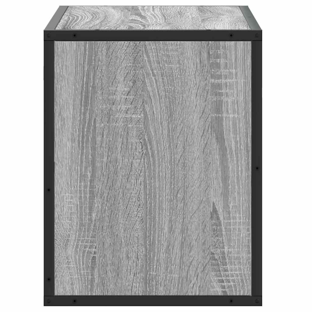 Meuble TV sonoma gris 60x31x39,5 cm bois d'ingénierie et métal - XIOS