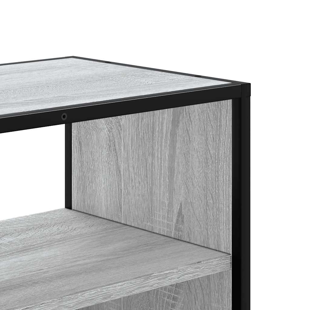 Meuble TV sonoma gris 60x31x39,5 cm bois d'ingénierie et métal - XIOS
