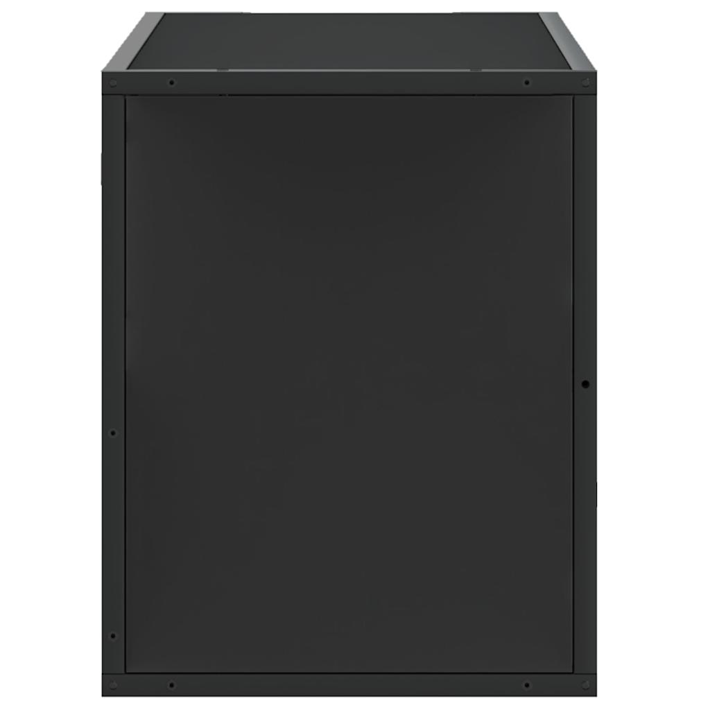 Meuble TV noir 80x31x39,5 cm bois d'ingénierie et métal - XIOS