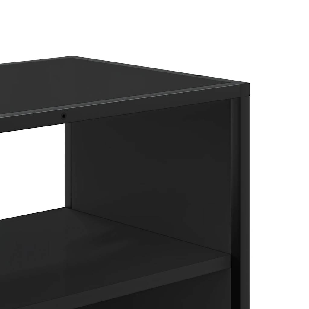 Meuble TV noir 80x31x39,5 cm bois d'ingénierie et métal - XIOS