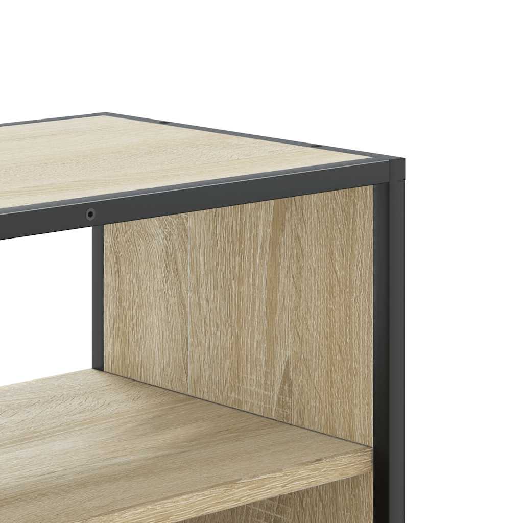 Meuble TV chêne sonoma 80x31x39,5 cm bois d'ingénierie et métal - XIOS