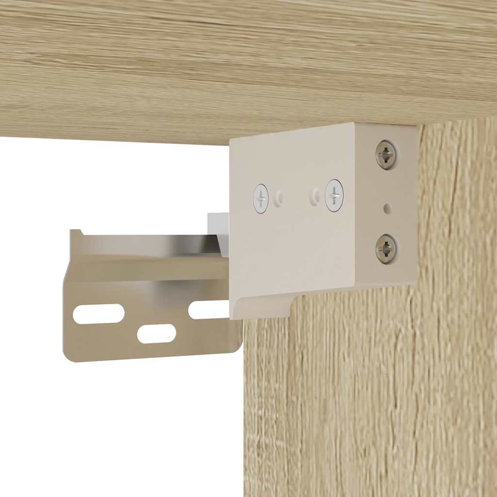 Meuble TV chêne sonoma 80x31x39,5 cm bois d'ingénierie et métal - XIOS