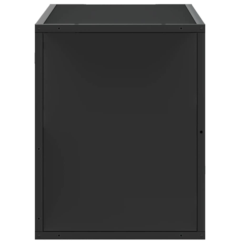 Meuble TV noir 80x31x39,5 cm bois d'ingénierie et métal - XIOS