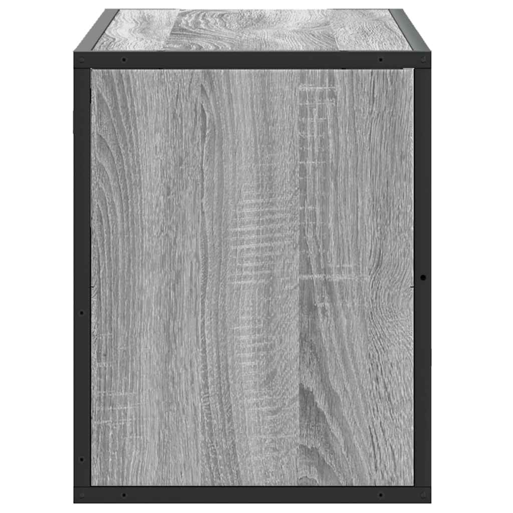 Meuble TV sonoma gris 80x31x39,5 cm bois d'ingénierie et métal - XIOS