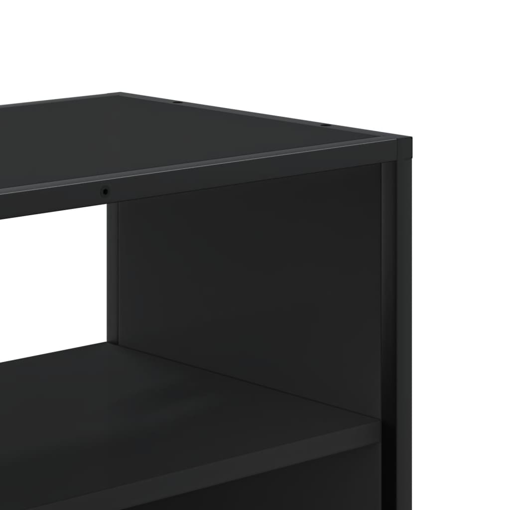 Meuble TV noir 100x31x39,5 cm bois d'ingénierie et métal - XIOS