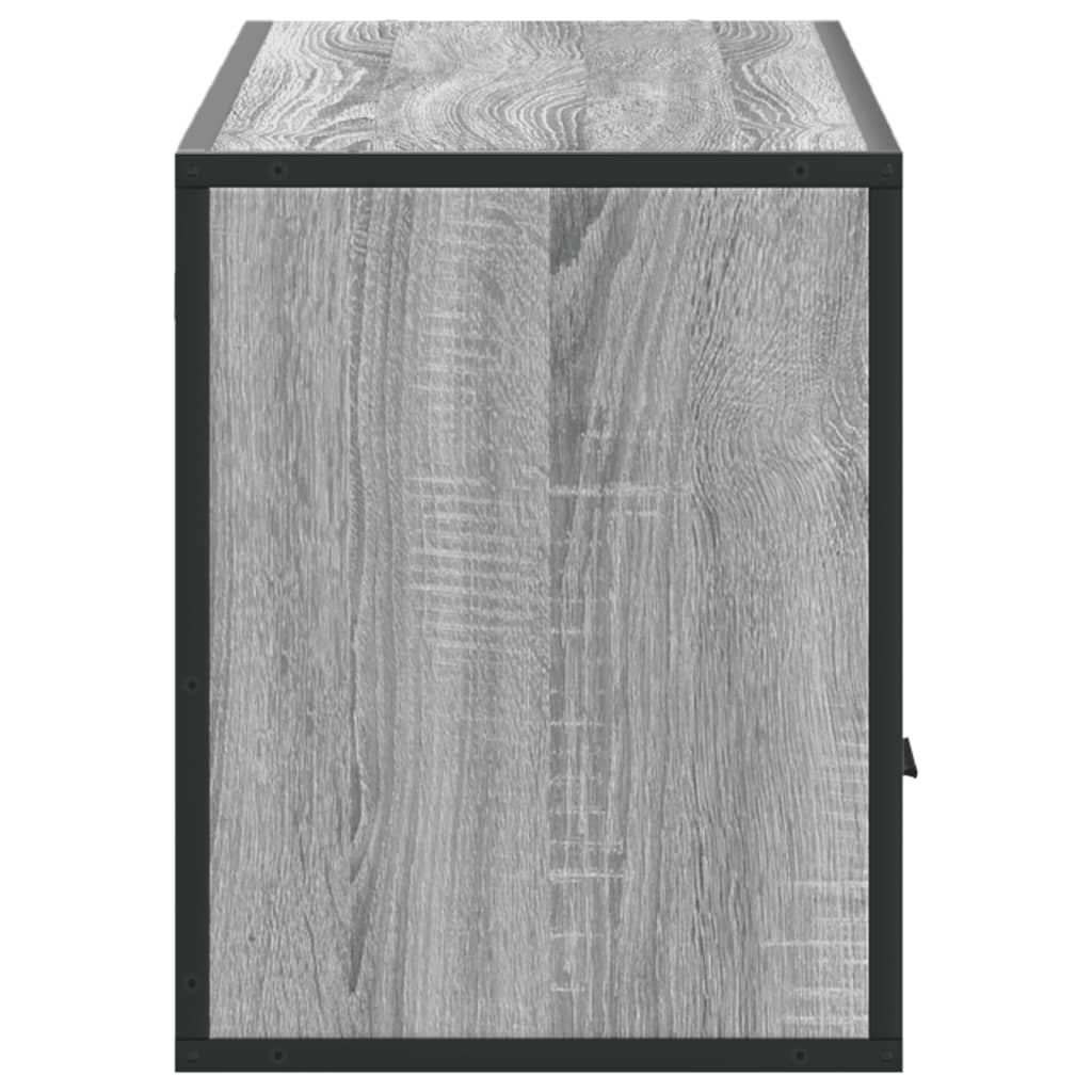 Meuble TV sonoma gris 100x31x39,5 cm bois d'ingénierie et métal - XIOS