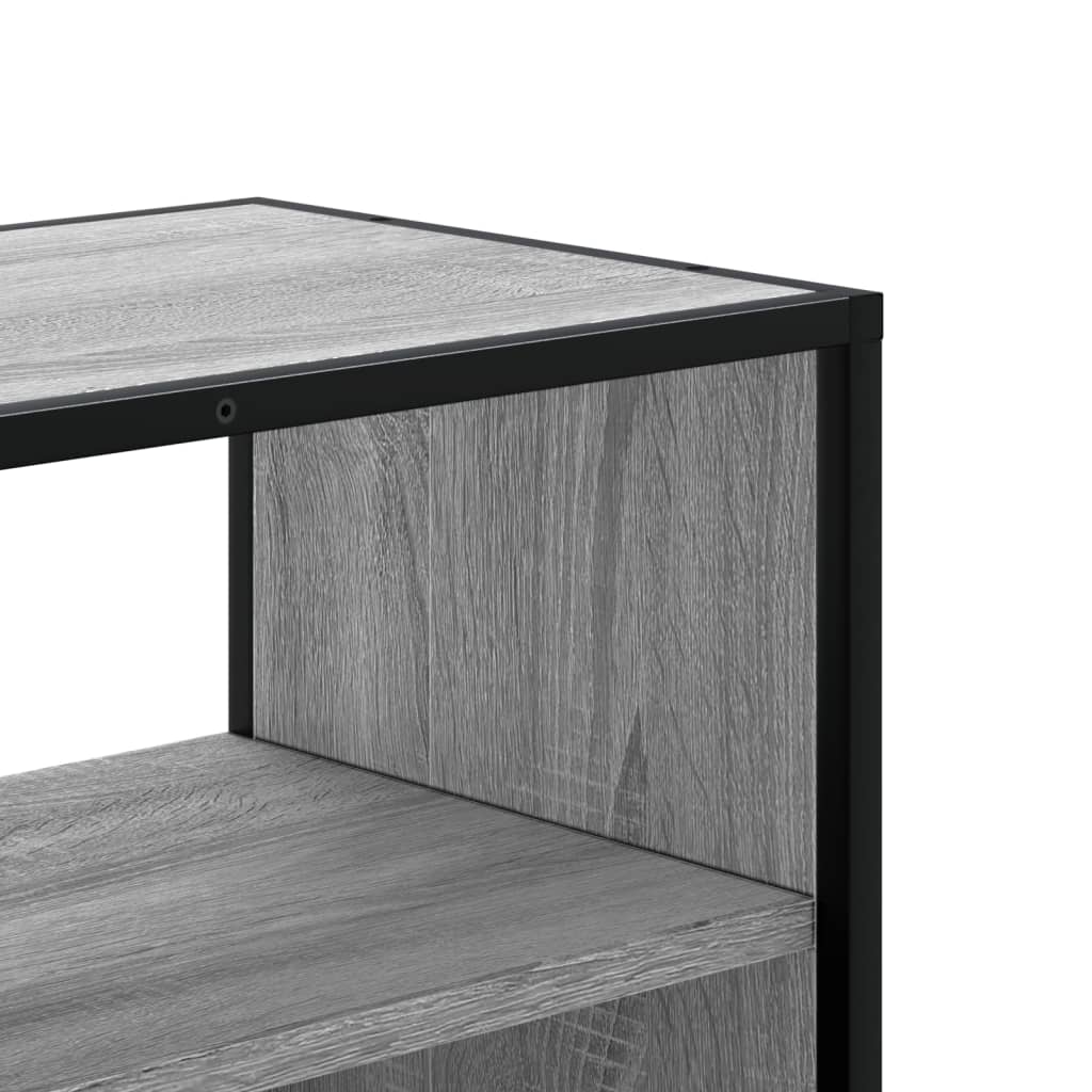 Meuble TV sonoma gris 100x31x39,5 cm bois d'ingénierie et métal - XIOS