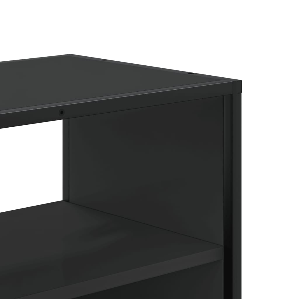 Meuble TV noir 100x31x39,5 cm bois d'ingénierie et métal - XIOS