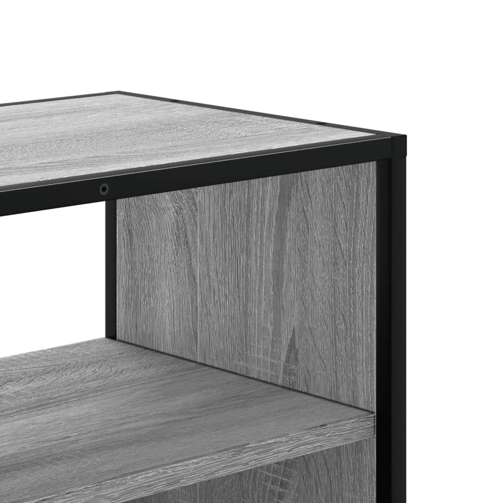 Meuble TV sonoma gris 100x31x39,5 cm bois d'ingénierie et métal - XIOS