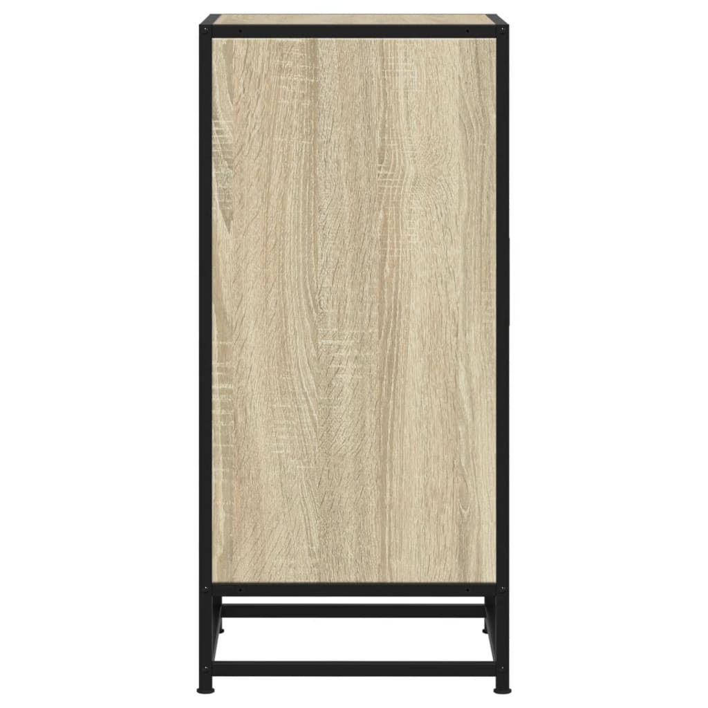 Buffet chêne sonoma 35,5x35x76 cm bois d'ingénierie et métal - XIOS