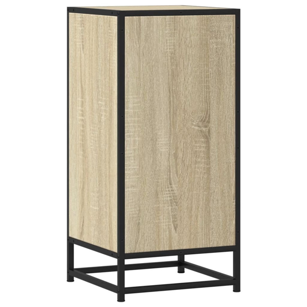 Buffet chêne sonoma 35,5x35x76 cm bois d'ingénierie et métal - XIOS