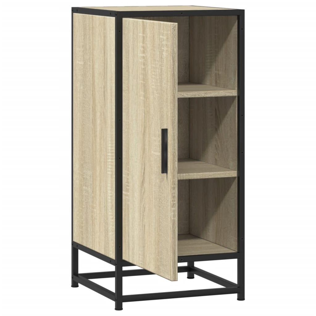 Buffet chêne sonoma 35,5x35x76 cm bois d'ingénierie et métal - XIOS