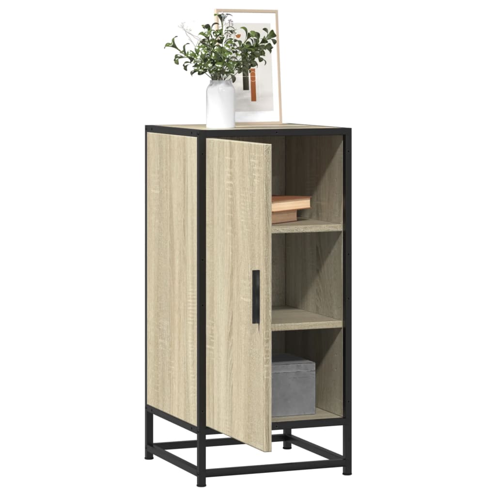 Buffet chêne sonoma 35,5x35x76 cm bois d'ingénierie et métal - XIOS
