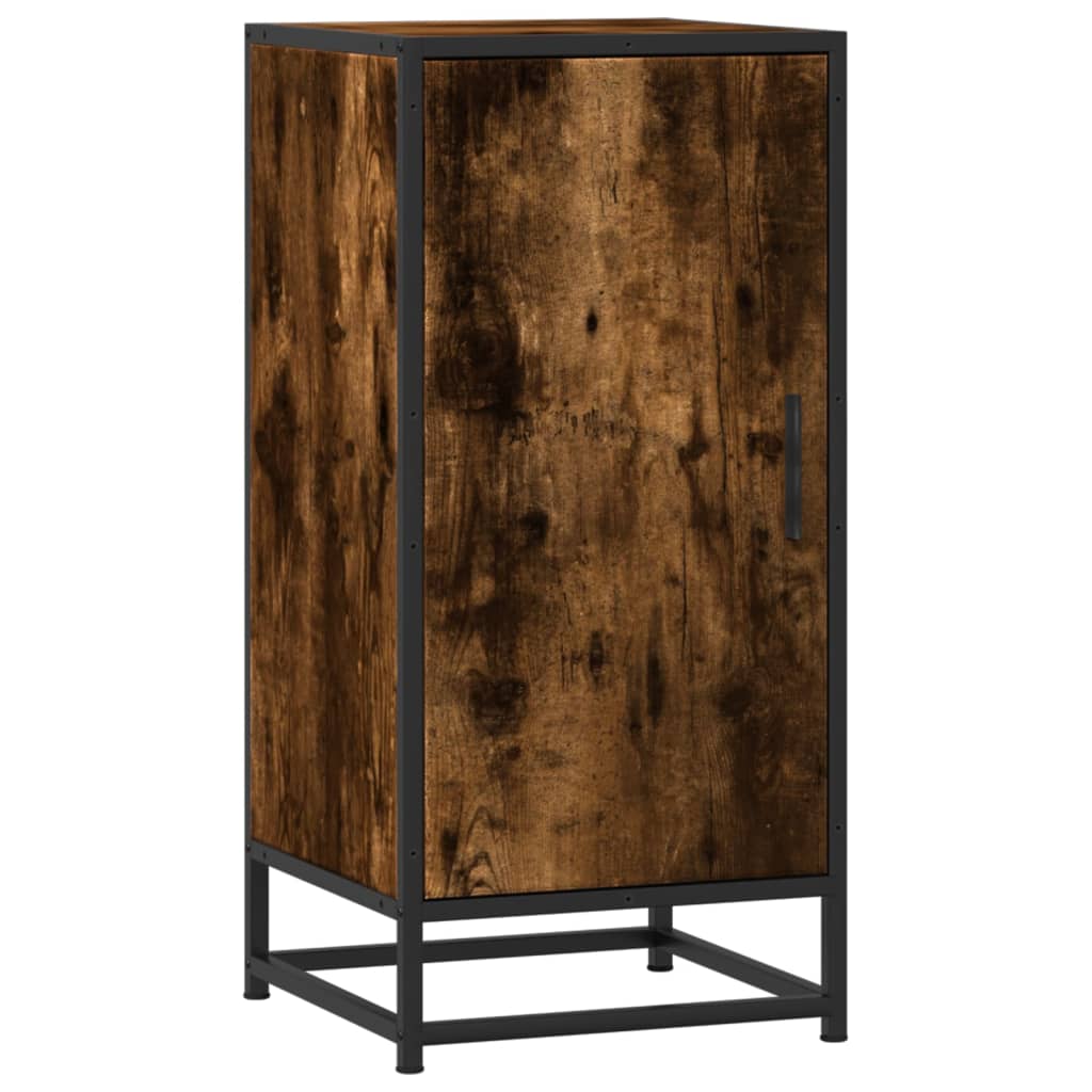 Buffet chêne fumé 35,5x35x76 cm bois d'ingénierie et métal - XIOS