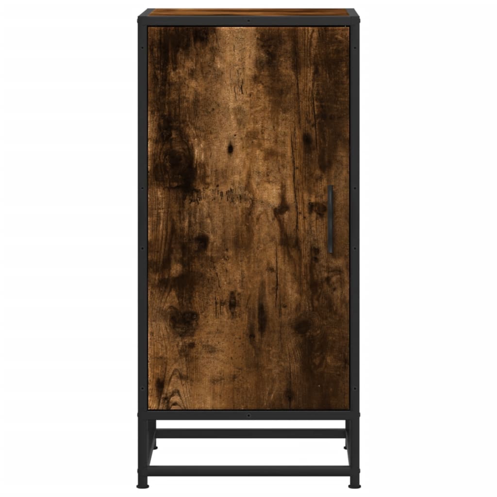 Buffet chêne fumé 35,5x35x76 cm bois d'ingénierie et métal - XIOS