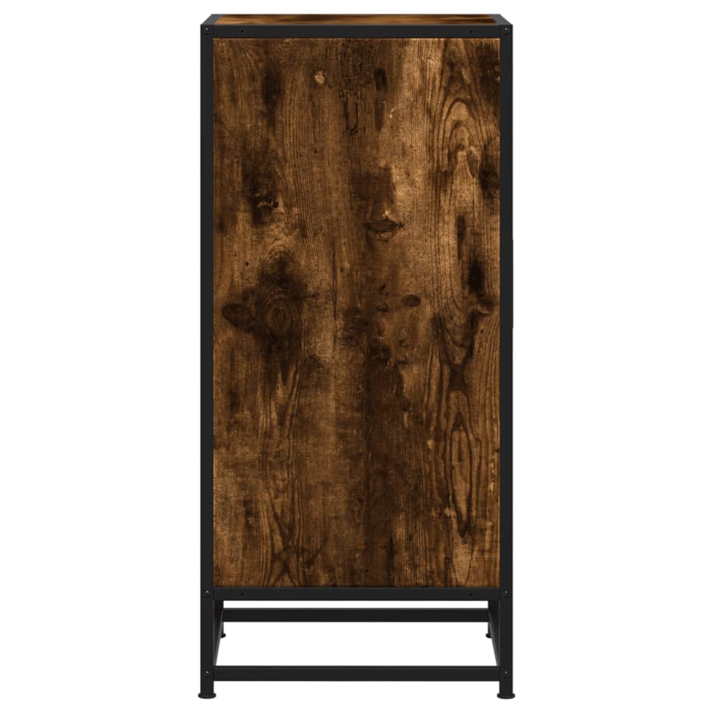 Buffet chêne fumé 35,5x35x76 cm bois d'ingénierie et métal - XIOS