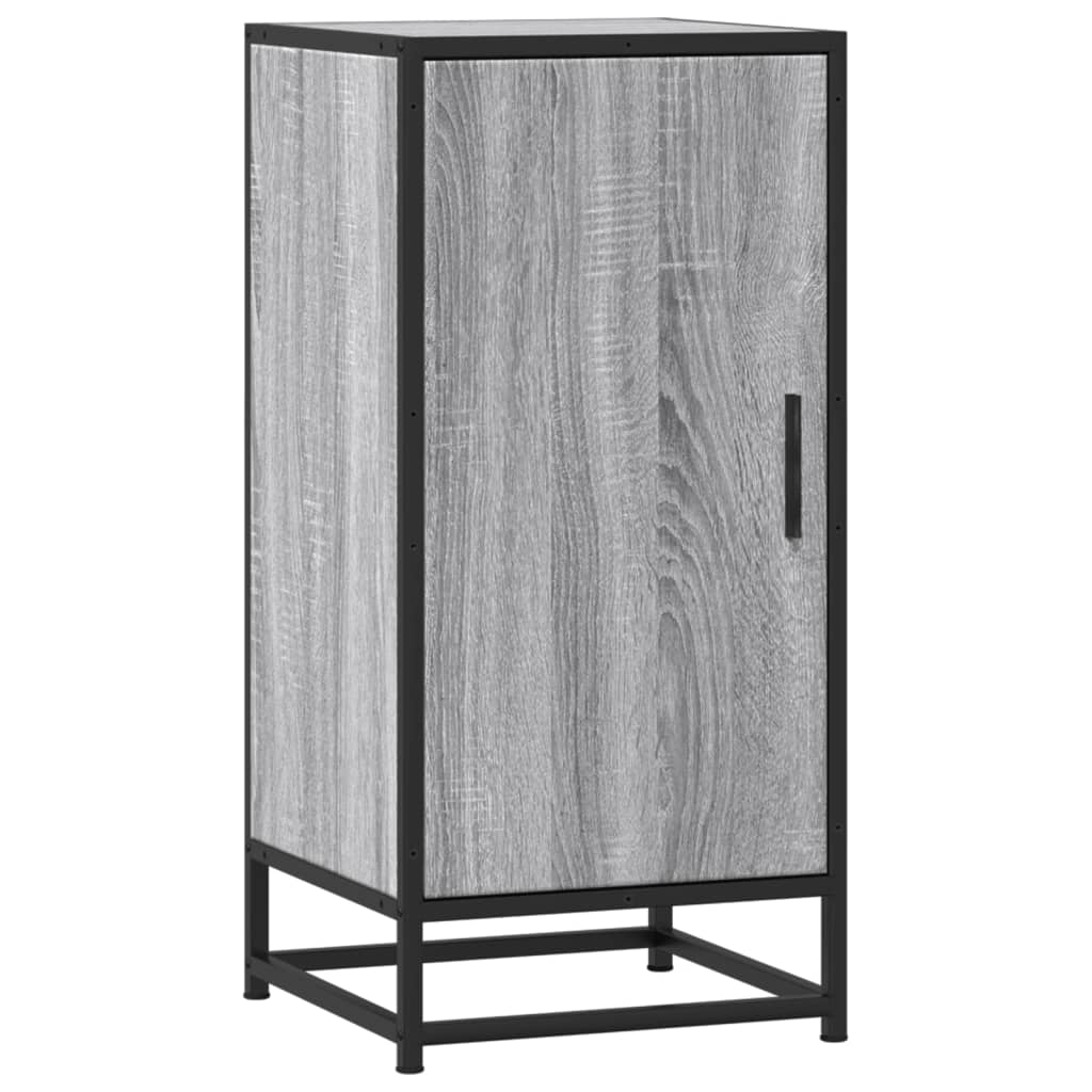 Buffet sonoma gris 35,5x35x76 cm bois d'ingénierie et métal - XIOS