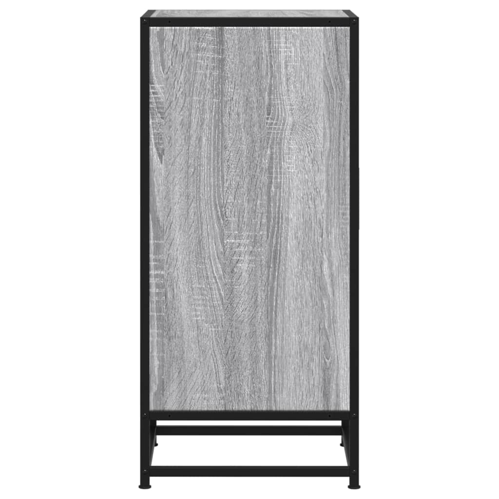 Buffet sonoma gris 35,5x35x76 cm bois d'ingénierie et métal - XIOS