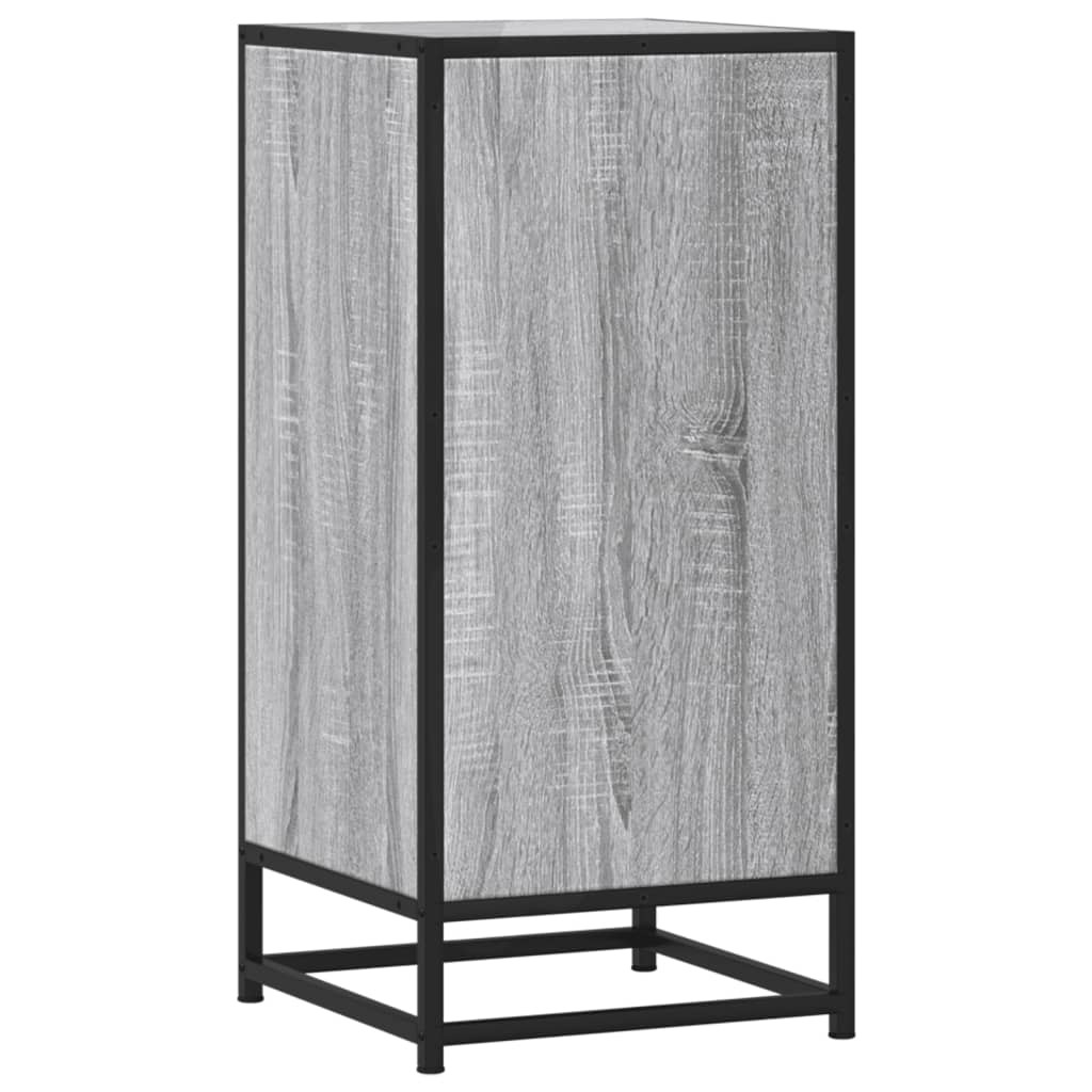 Buffet sonoma gris 35,5x35x76 cm bois d'ingénierie et métal - XIOS