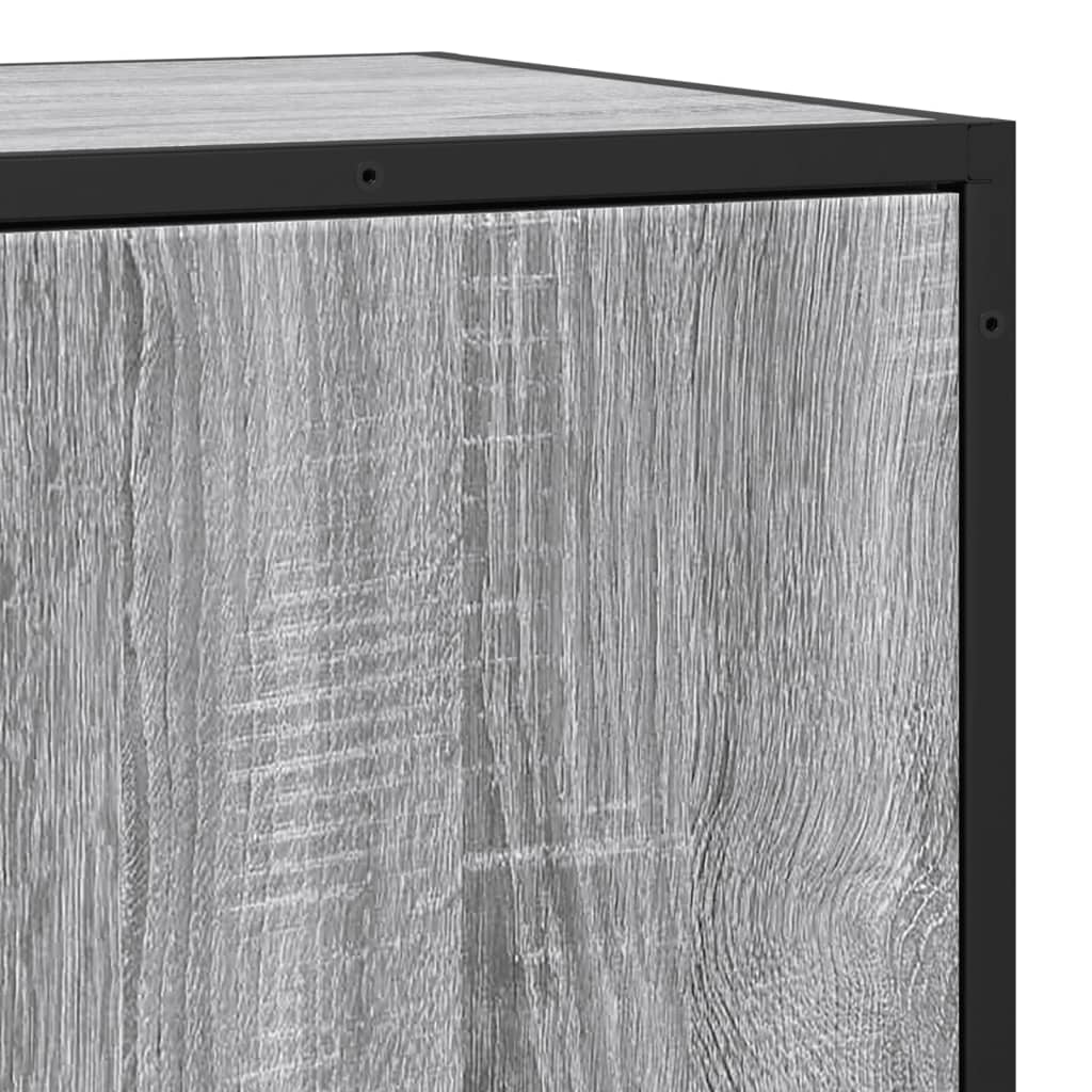 Buffet sonoma gris 35,5x35x76 cm bois d'ingénierie et métal - XIOS