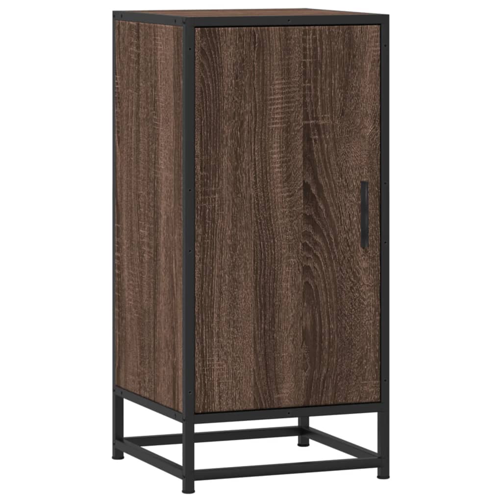Buffet chêne marron 35,5x35x76 cm bois d'ingénierie et métal - XIOS