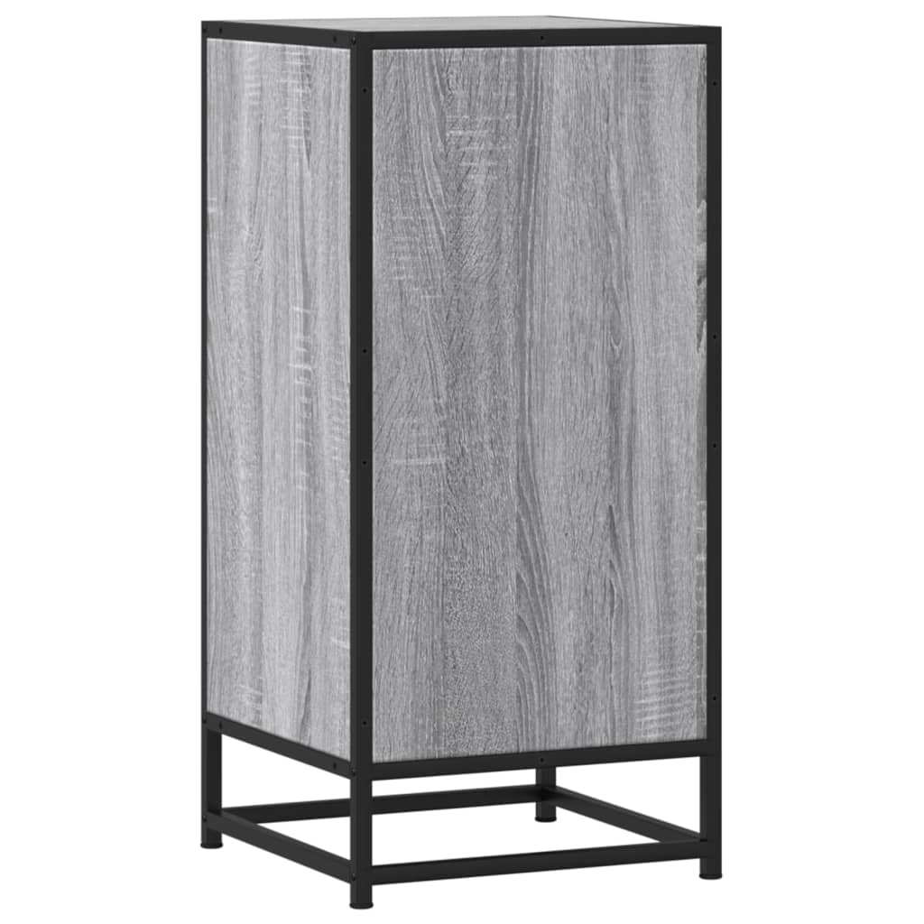 Buffet sonoma gris 35,5x35x76 cm bois d'ingénierie et métal - XIOS