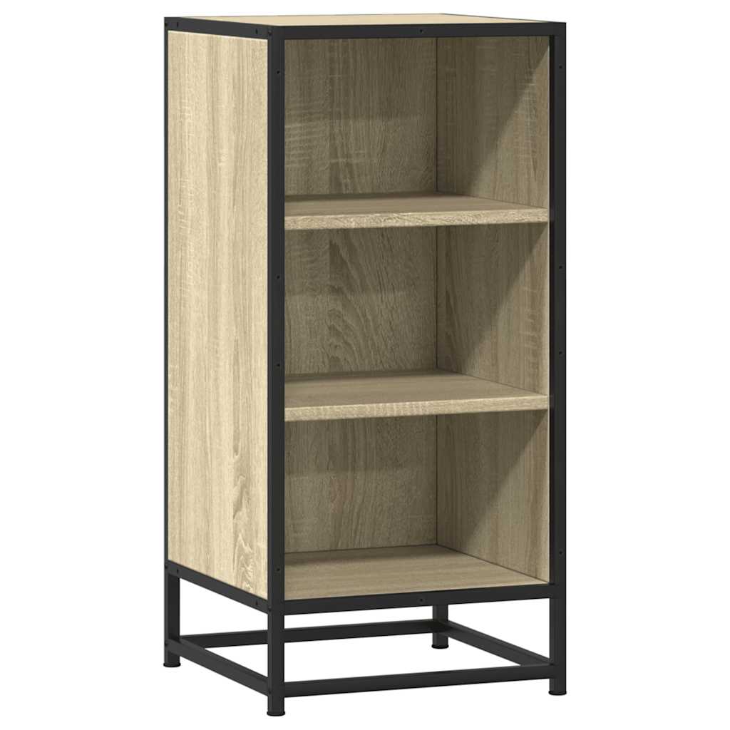Buffet chêne sonoma 35,5x35x76 cm bois d'ingénierie et métal - XIOS