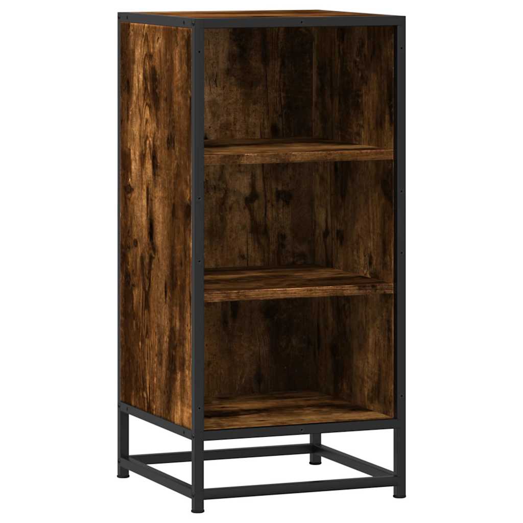Buffet chêne fumé 35,5x35x76 cm bois d'ingénierie et métal - XIOS