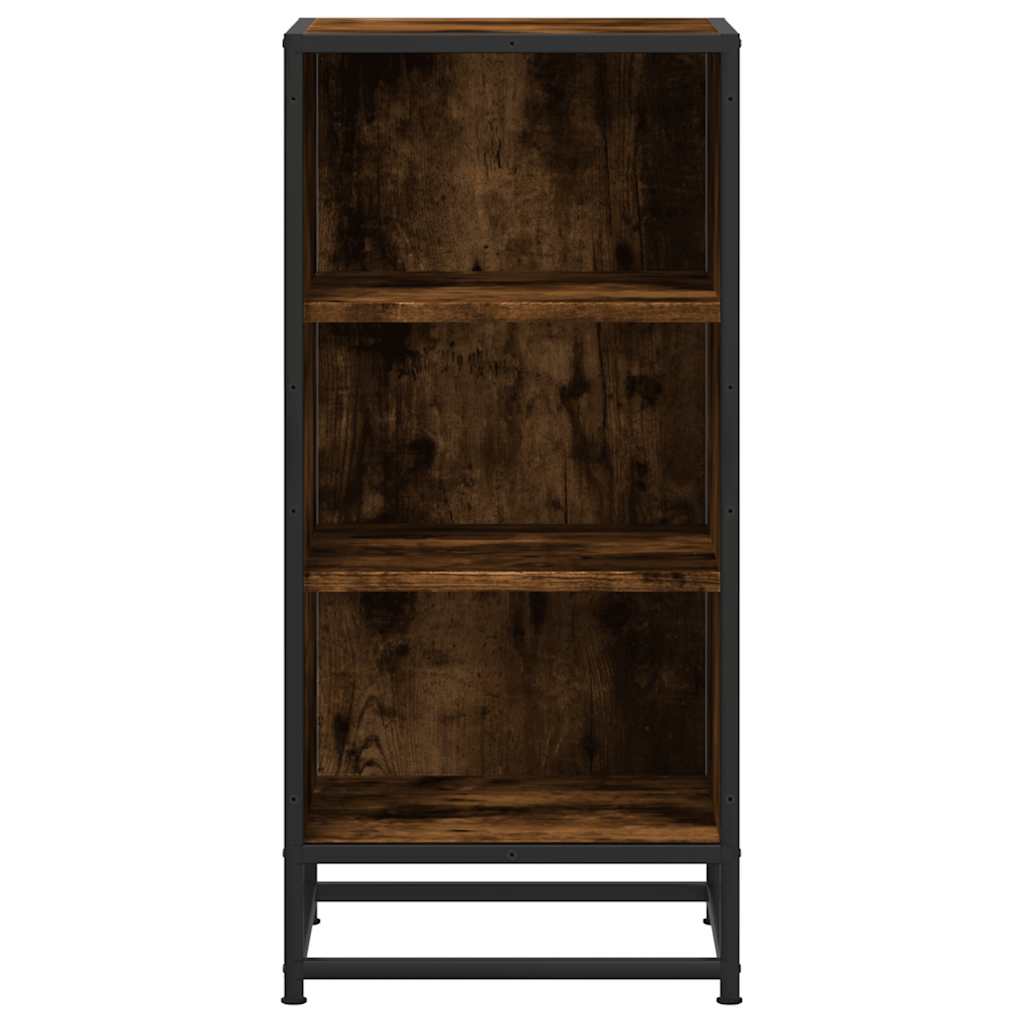 Buffet chêne fumé 35,5x35x76 cm bois d'ingénierie et métal - XIOS