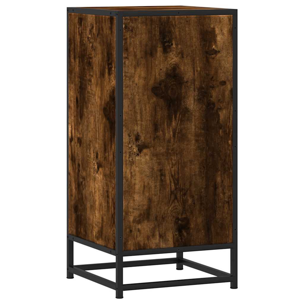 Buffet chêne fumé 35,5x35x76 cm bois d'ingénierie et métal - XIOS
