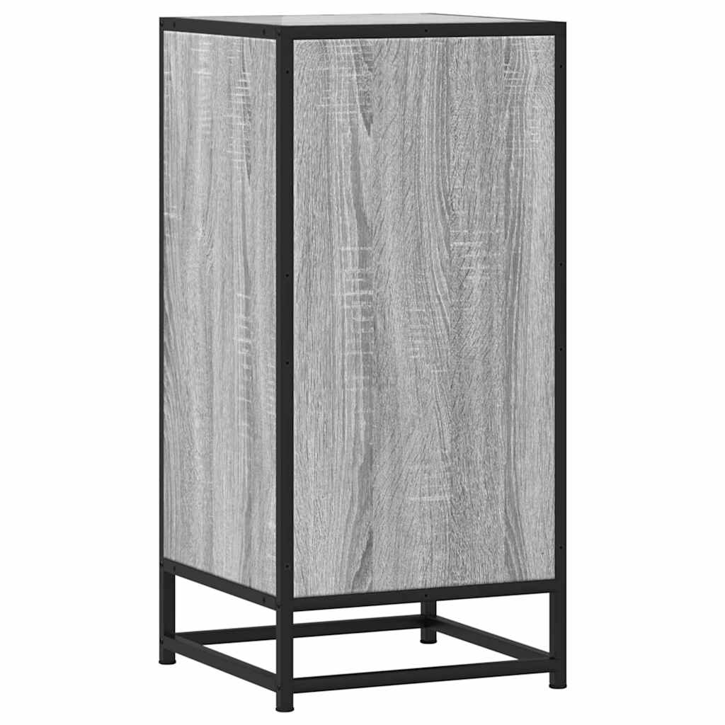 Buffet sonoma gris 35,5x35x76 cm bois d'ingénierie et métal - XIOS