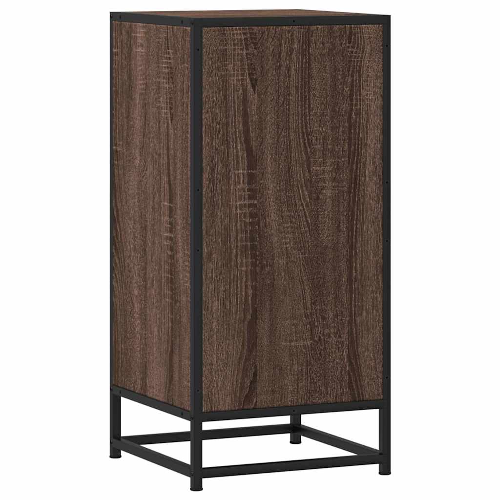 Buffet chêne marron 35,5x35x76 cm bois d'ingénierie et métal - XIOS