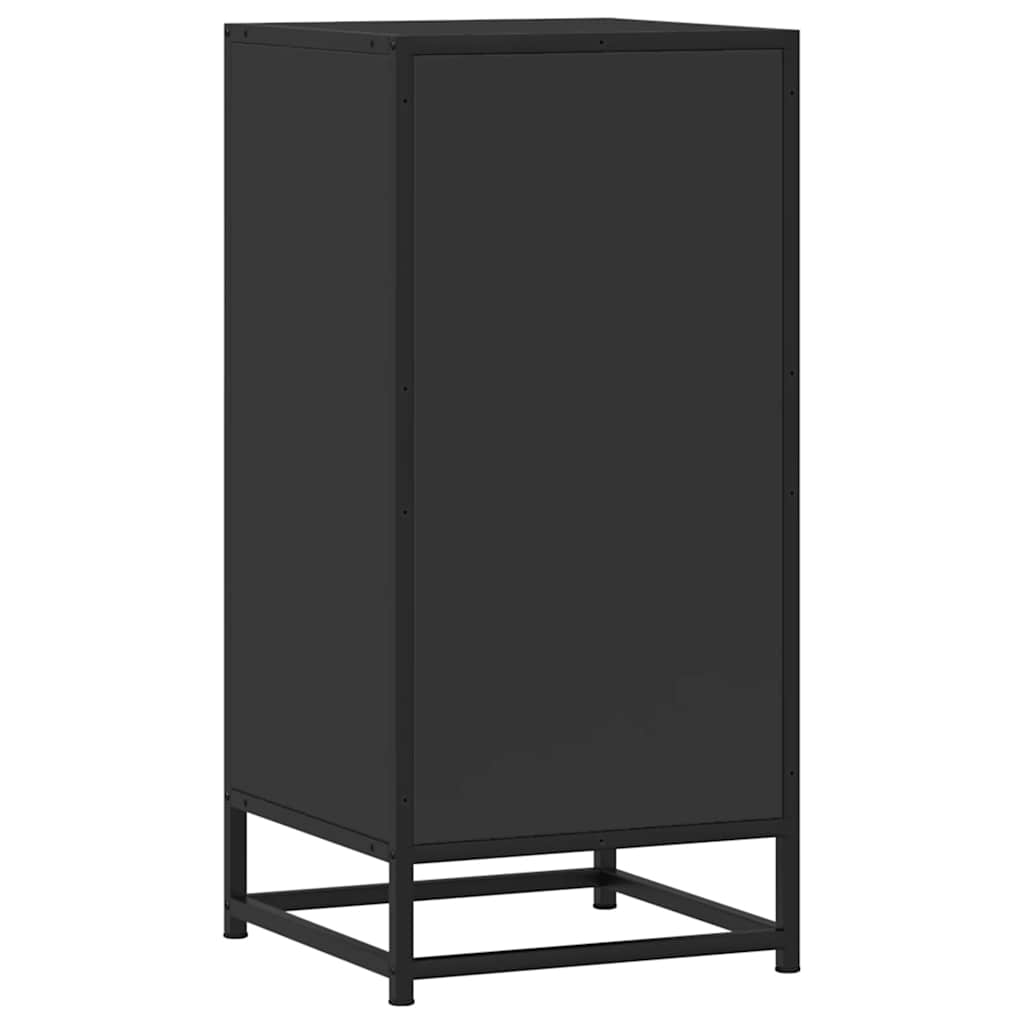 Buffet noir 35,5x35x76 cm bois d'ingénierie et métal - XIOS