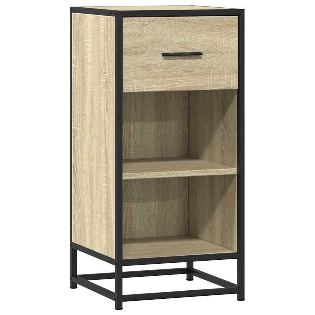 Buffet chêne sonoma 35,5x35x76 cm bois d'ingénierie et métal - XIOS