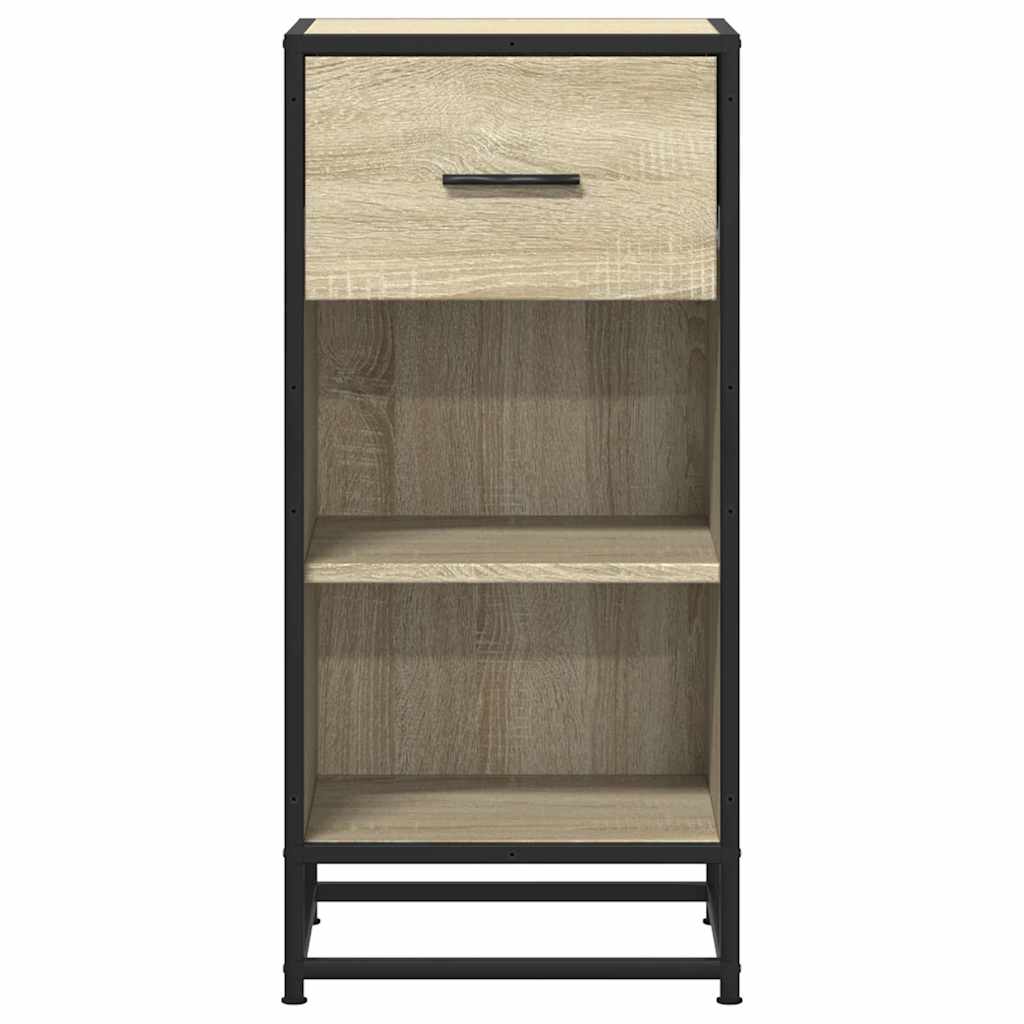 Buffet chêne sonoma 35,5x35x76 cm bois d'ingénierie et métal - XIOS