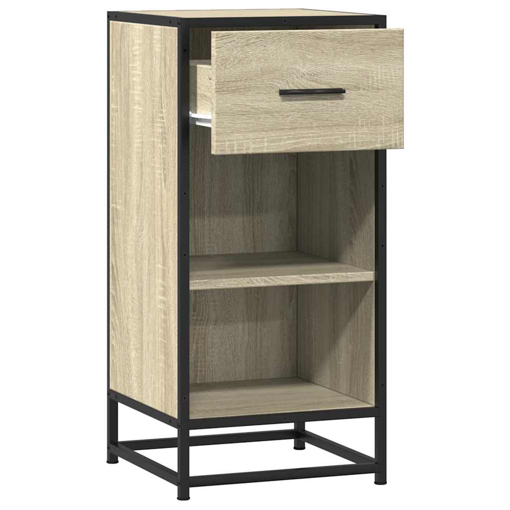 Buffet chêne sonoma 35,5x35x76 cm bois d'ingénierie et métal - XIOS