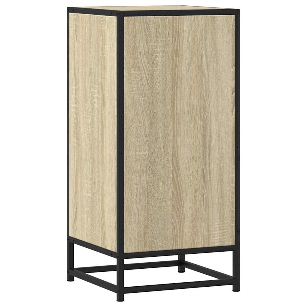 Buffet chêne sonoma 35,5x35x76 cm bois d'ingénierie et métal - XIOS
