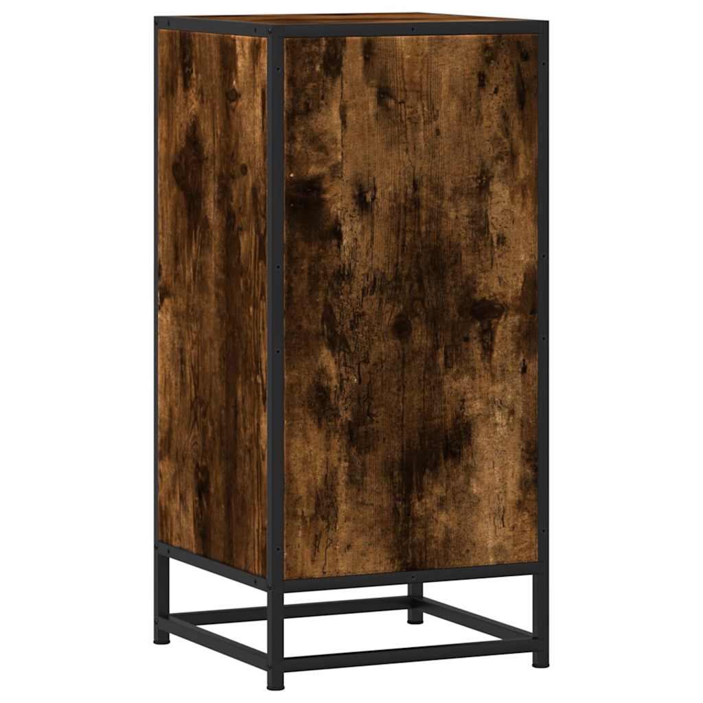 Buffet chêne fumé 35,5x35x76 cm bois d'ingénierie et métal - XIOS