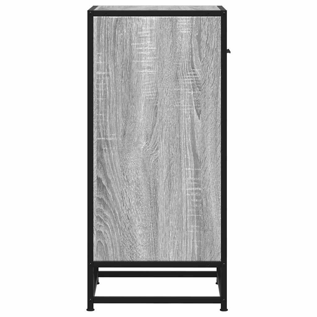 Buffet sonoma gris 35,5x35x76 cm bois d'ingénierie et métal - XIOS