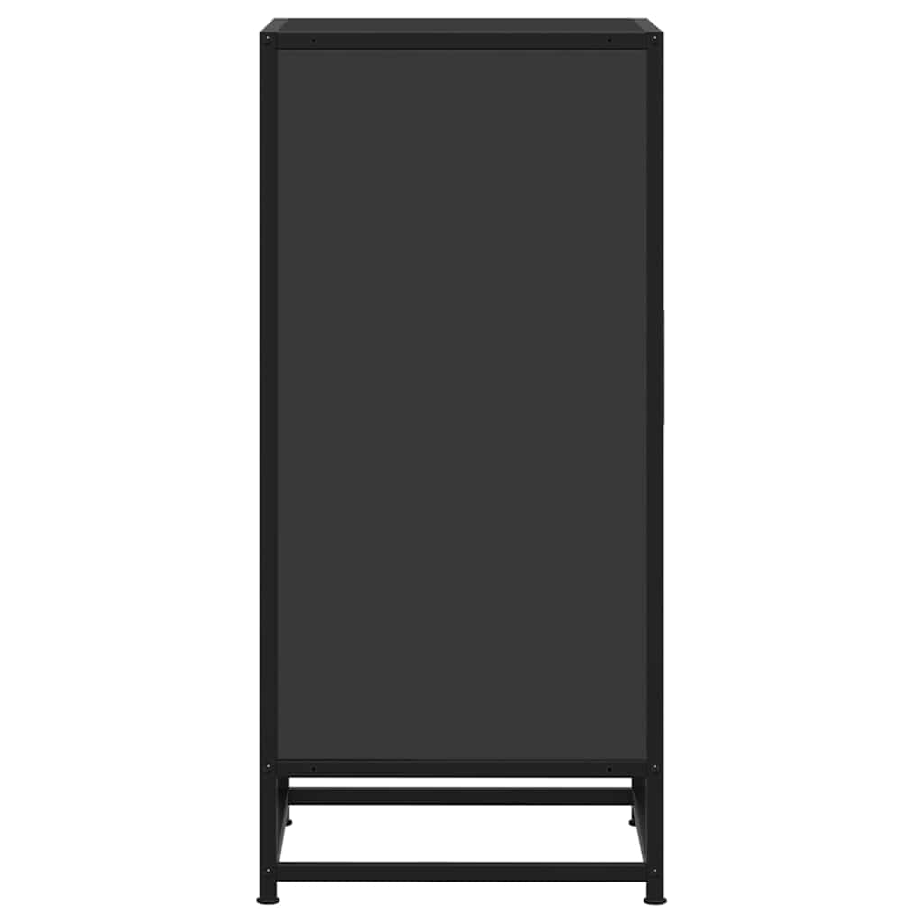 Buffet noir 35,5x35x76 cm bois d'ingénierie et métal - XIOS