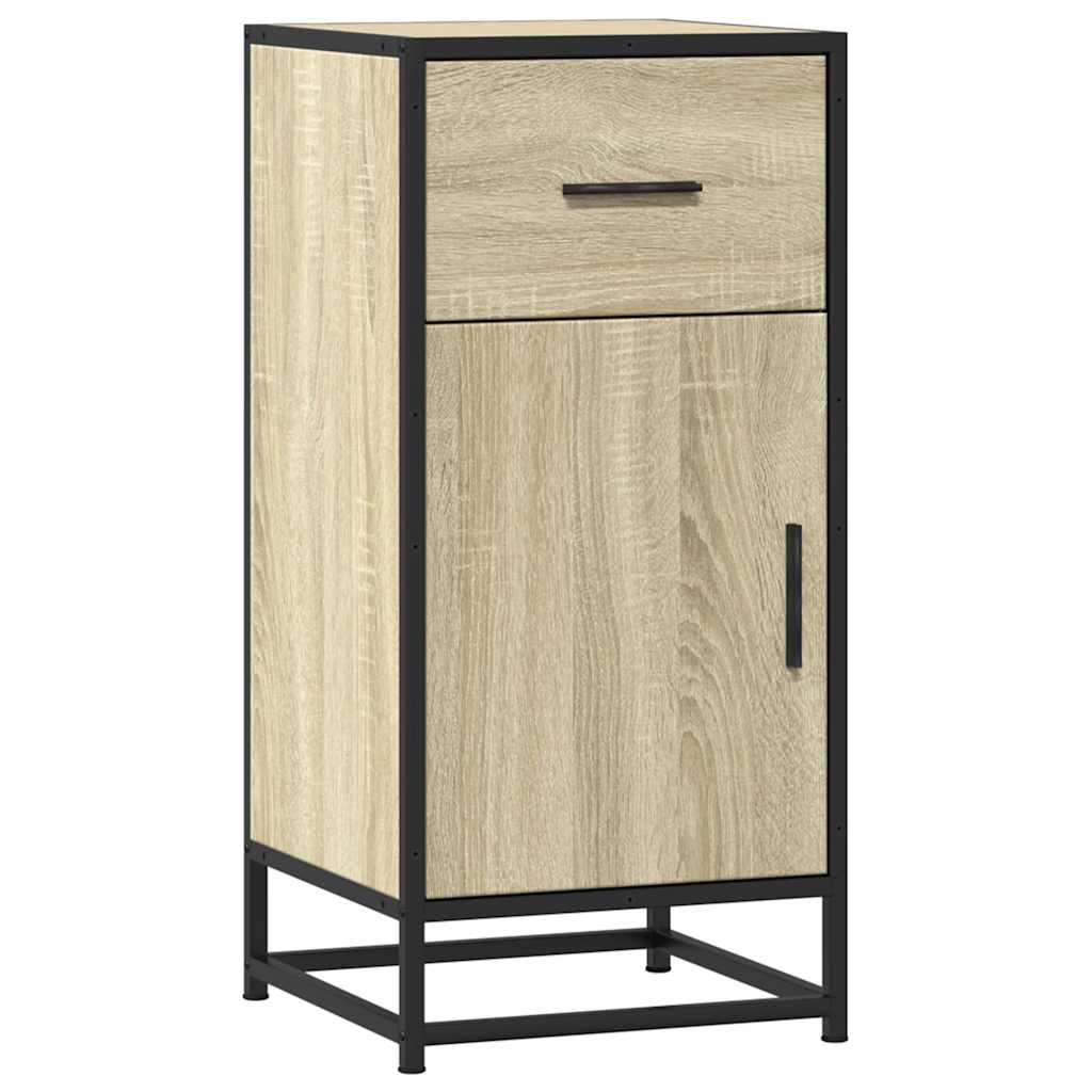 Buffet chêne sonoma 35,5x35x76 cm bois d'ingénierie et métal - XIOS