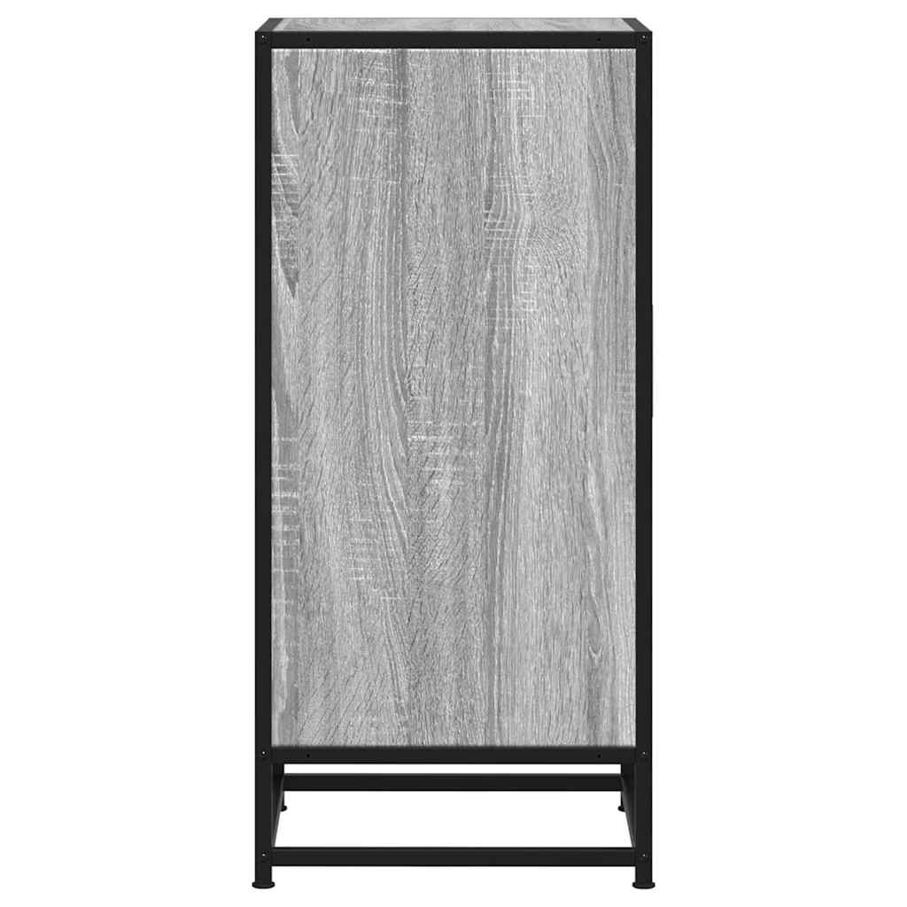 Buffet sonoma gris 35,5x35x76 cm bois d'ingénierie et métal - XIOS