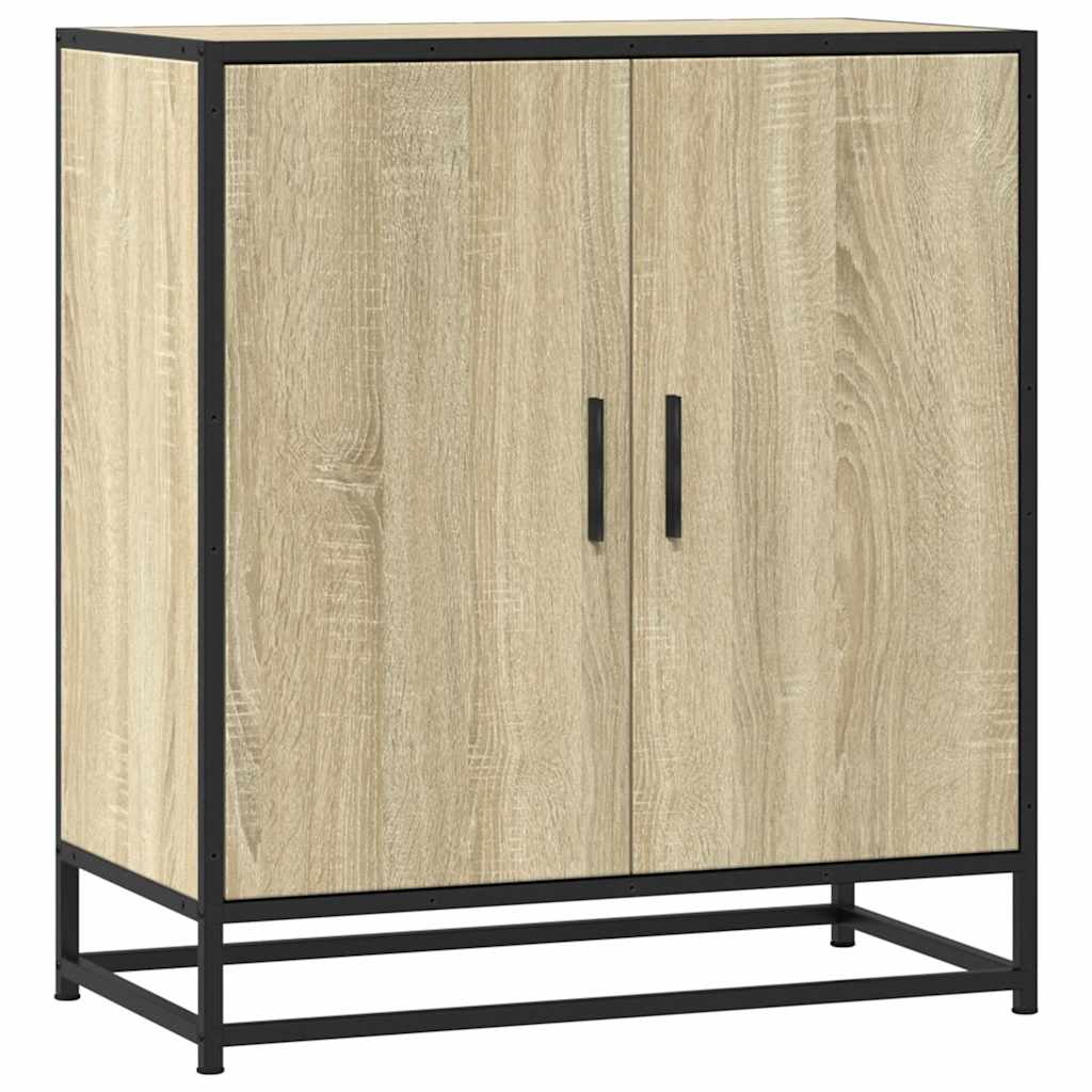 Buffet chêne sonoma 68x35x76 cm bois d'ingénierie et métal - XIOS